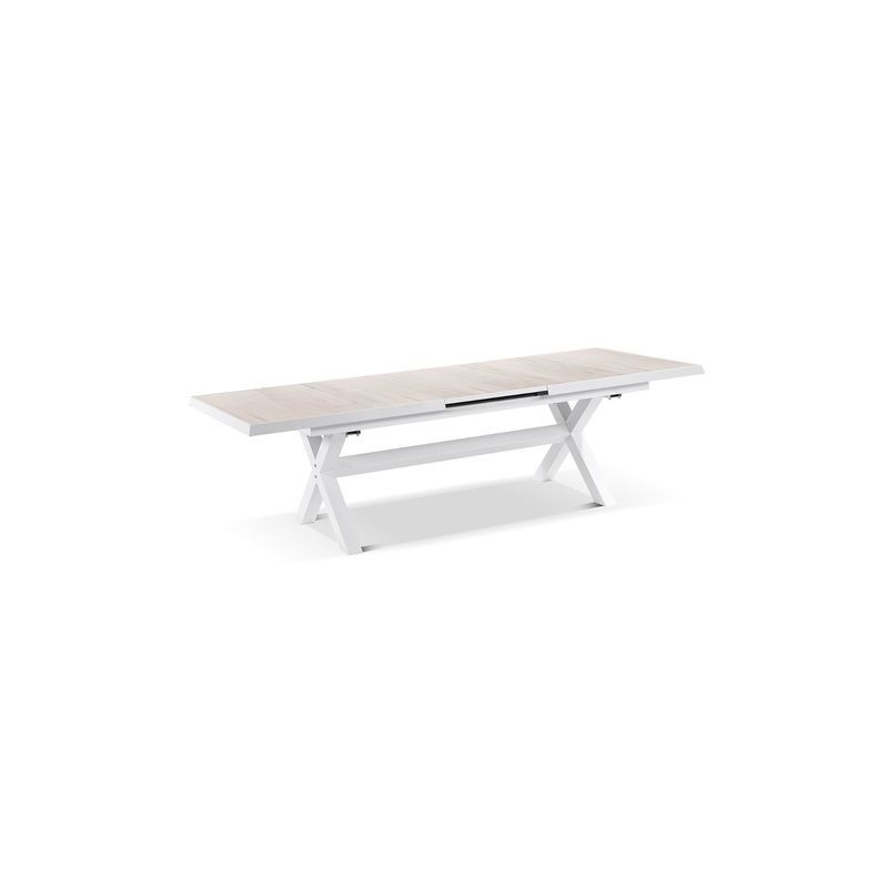 Portland Large Extension Outdoor Dining Table | White
